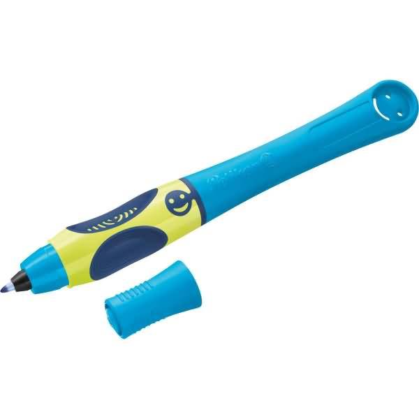 Pelikan griffix Tintenschreiber Neon Fresh Blue für Rechtshänder, Schreiblernstift mit ergonomischer - 1 Stück (820462)