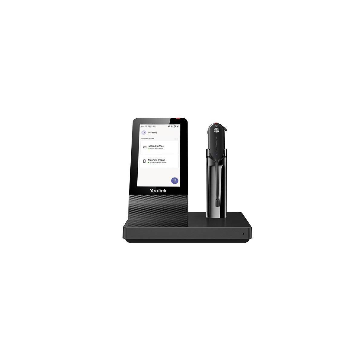 Yealink WH67 Teams Auricolare Wireless A clip, A Padiglione, Passanuca Ufficio Bluetooth Base di ricarica Nero-0