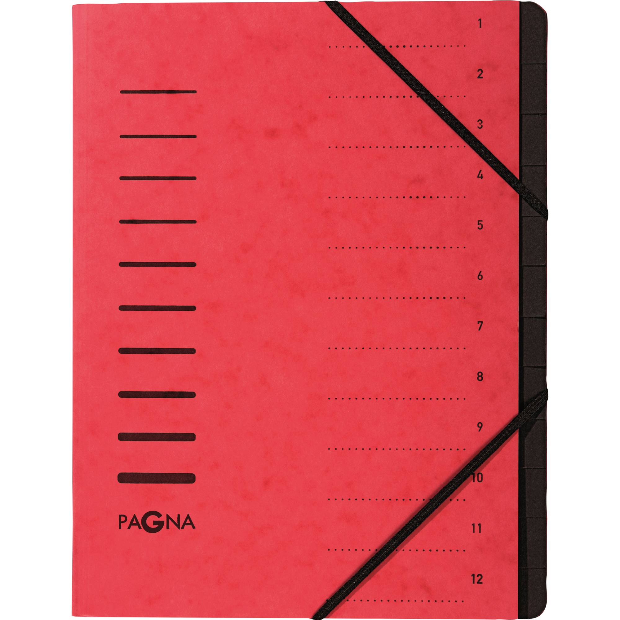 PAGNA Ordnungsmappe 12 Fächer - rot-0