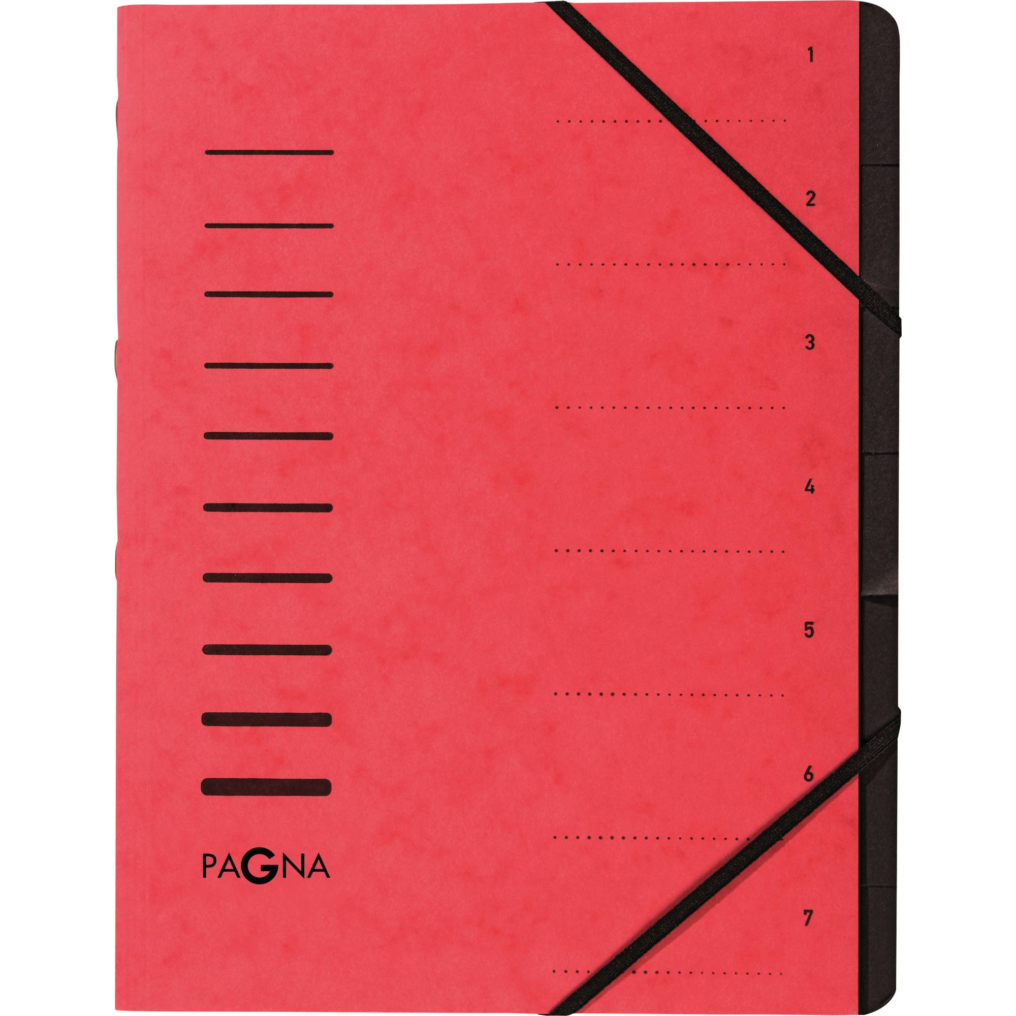 Cartella organizer PAGNA Cartella organizer Pagna 7 pezzi rosso DIN A4 7 pieghe rosso-0