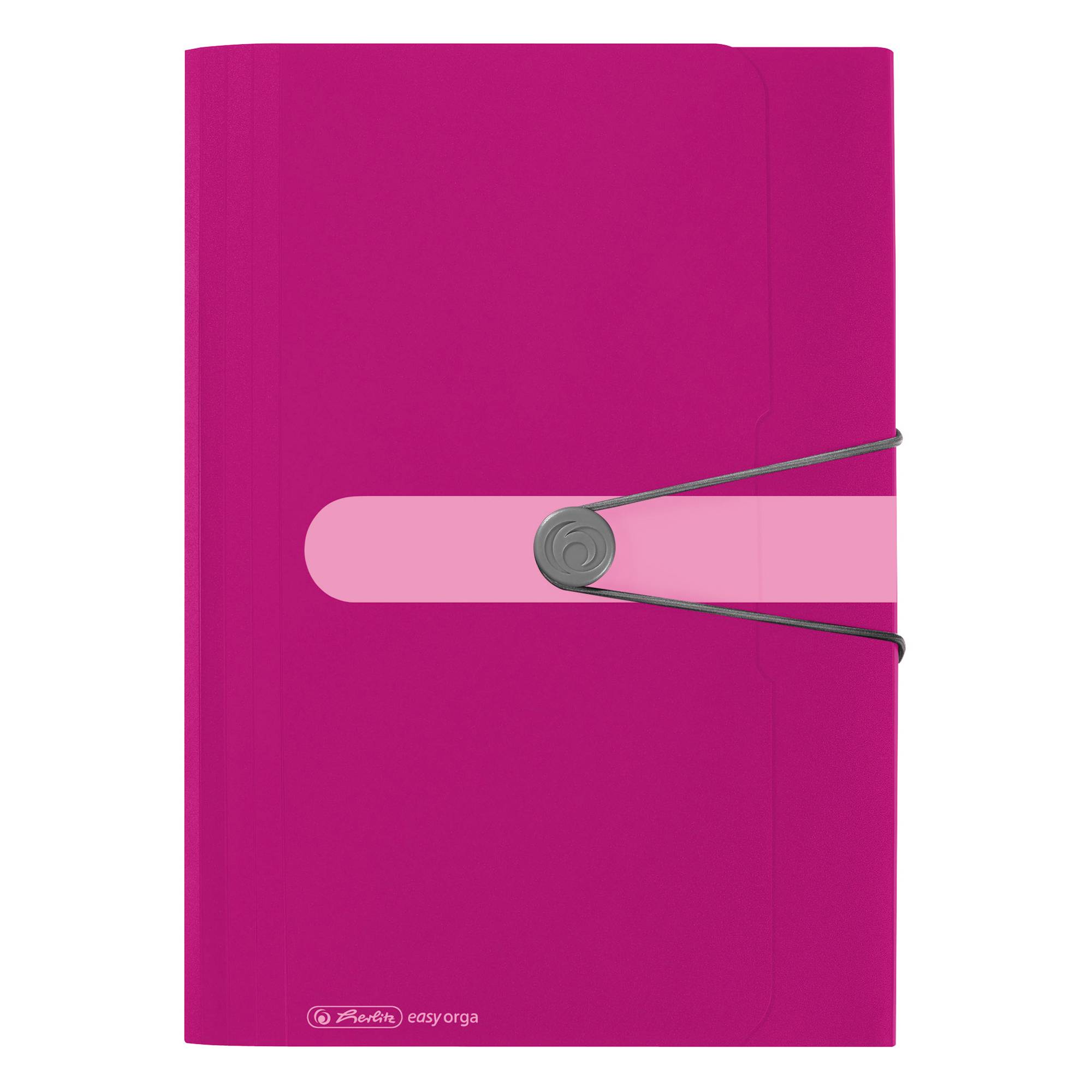 herlitz Fächermappe easy orga to go, 12 Fächer, beere opak, aus Polypropylen, DIN A4, Visitenkartenfach, be- (11217114)-1