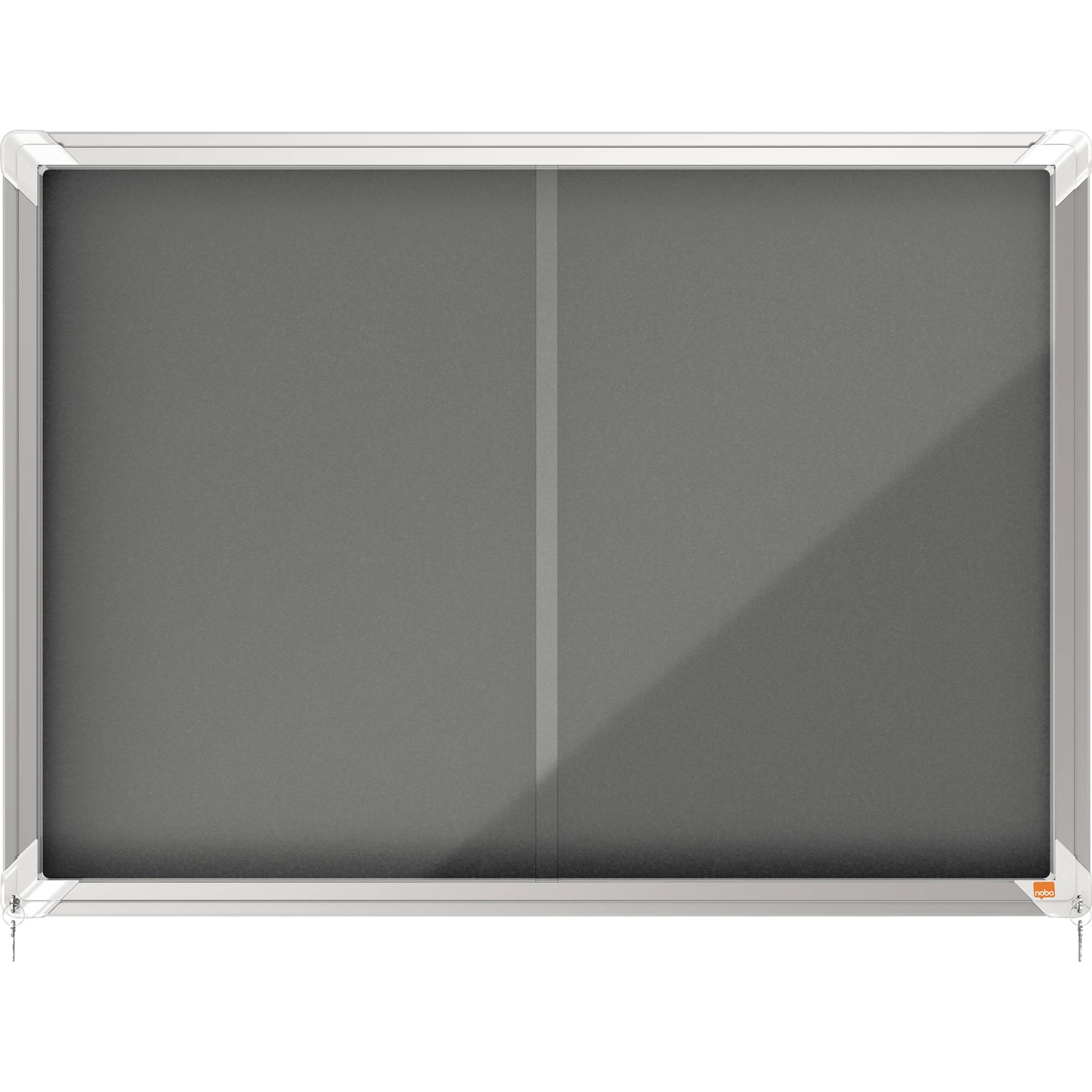 Nobo 1915336 bacheca per appunti Interno Grigio Alluminio (Nobo 1915336 8 x A4 Premium+ lockable Notice Board with Grey-0