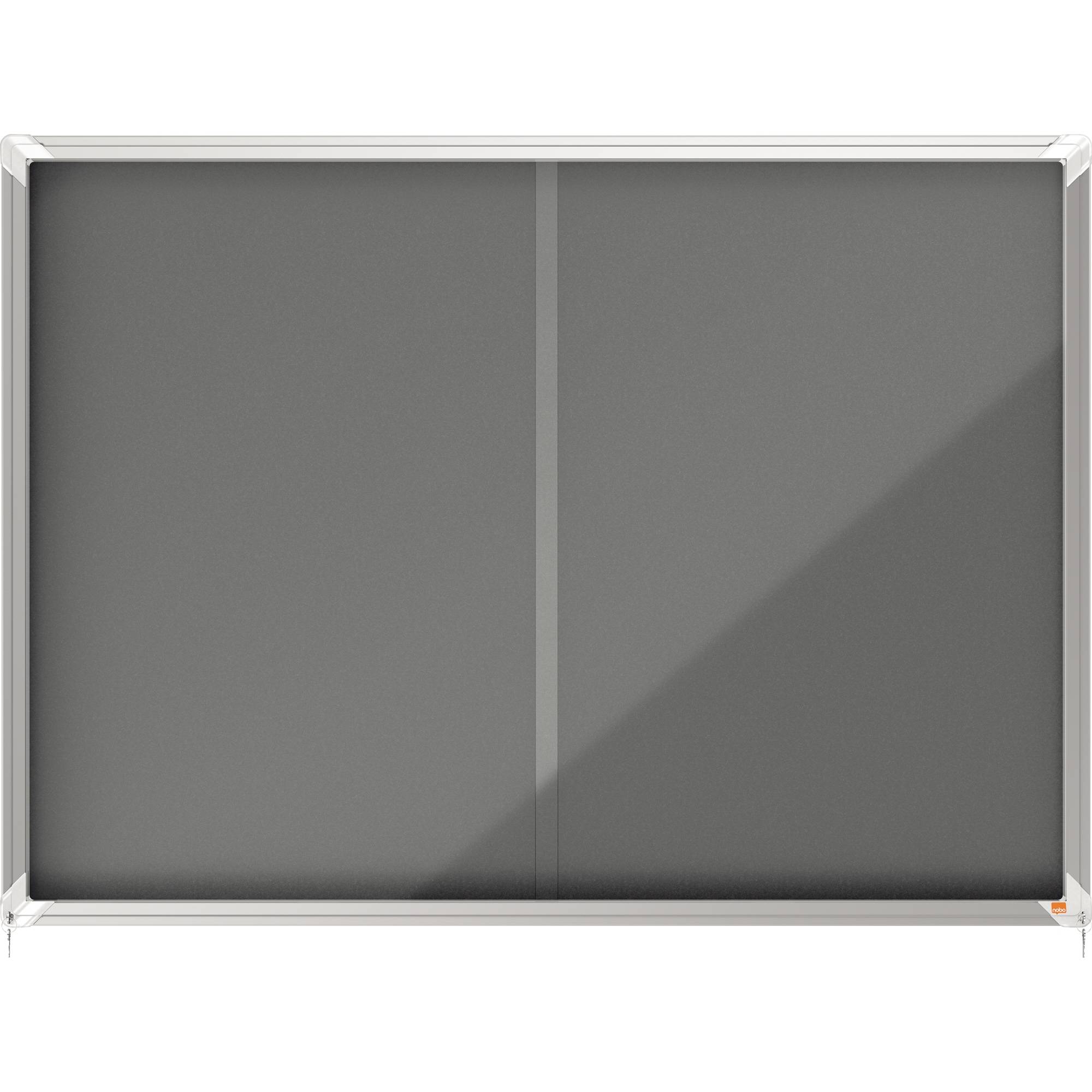 Nobo 1915338 bacheca per appunti Interno Grigio Alluminio (Nobo 1915338 18 x A4 Premium+ lockable Notice Board with Grey-0