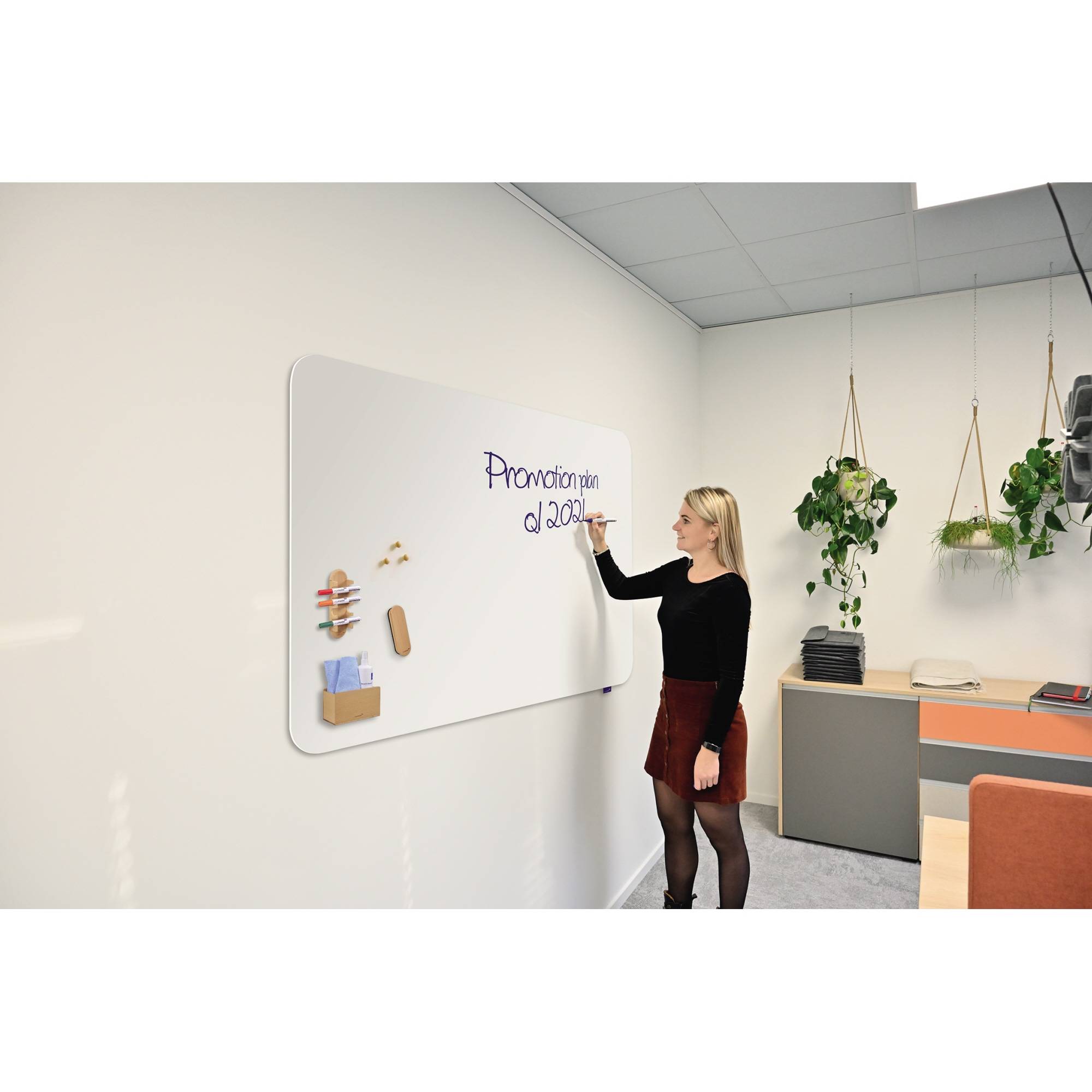 Legamaster WOODEN Whiteboard Marker Holder Magnetic-1