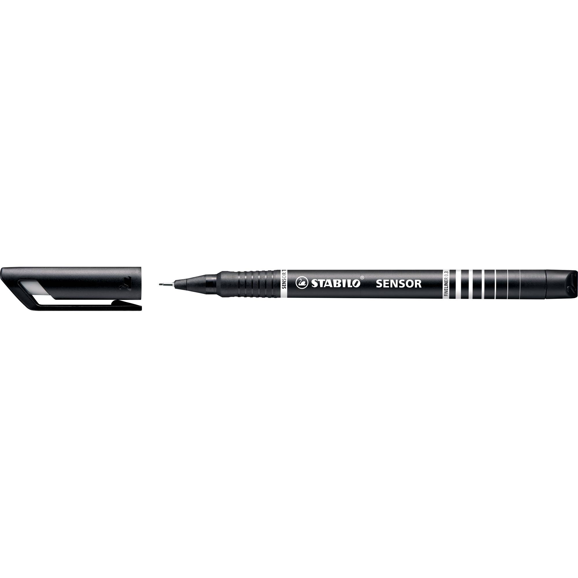 Fineliner Sensor Stabilo - 0,3 mm - 189/46 (Nero Conf. 10)-0