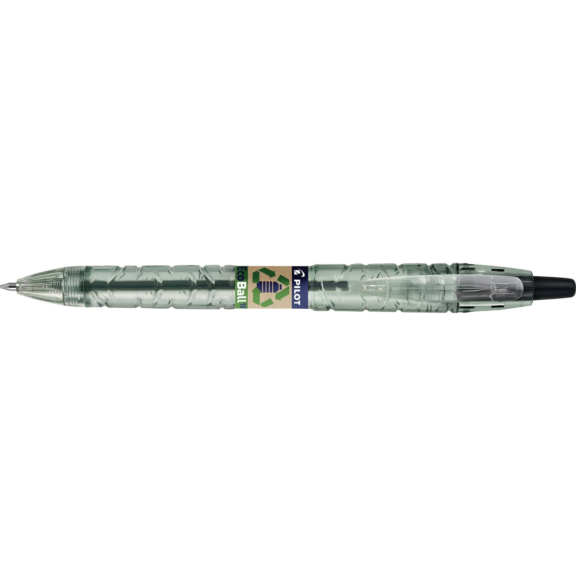 Penna a sfera retrattile Pilot B2P Ecoball BeGreen - Punta tonda da 1 mm - Corsa 027 mm - 8664% di plastica riciclata -
