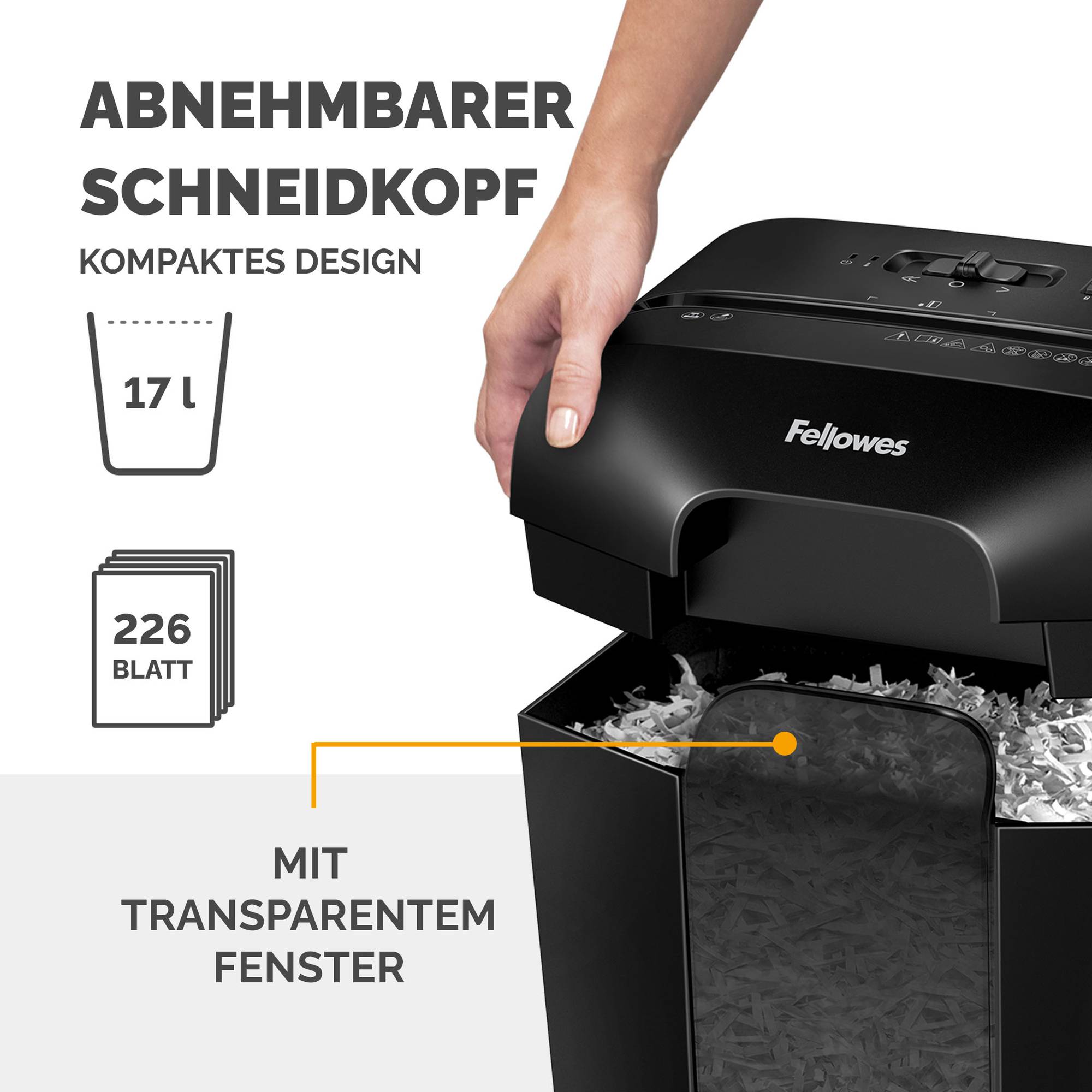 Fellowes Powershred LX45 distruggi documenti Triturazione incrociata Nero-2
