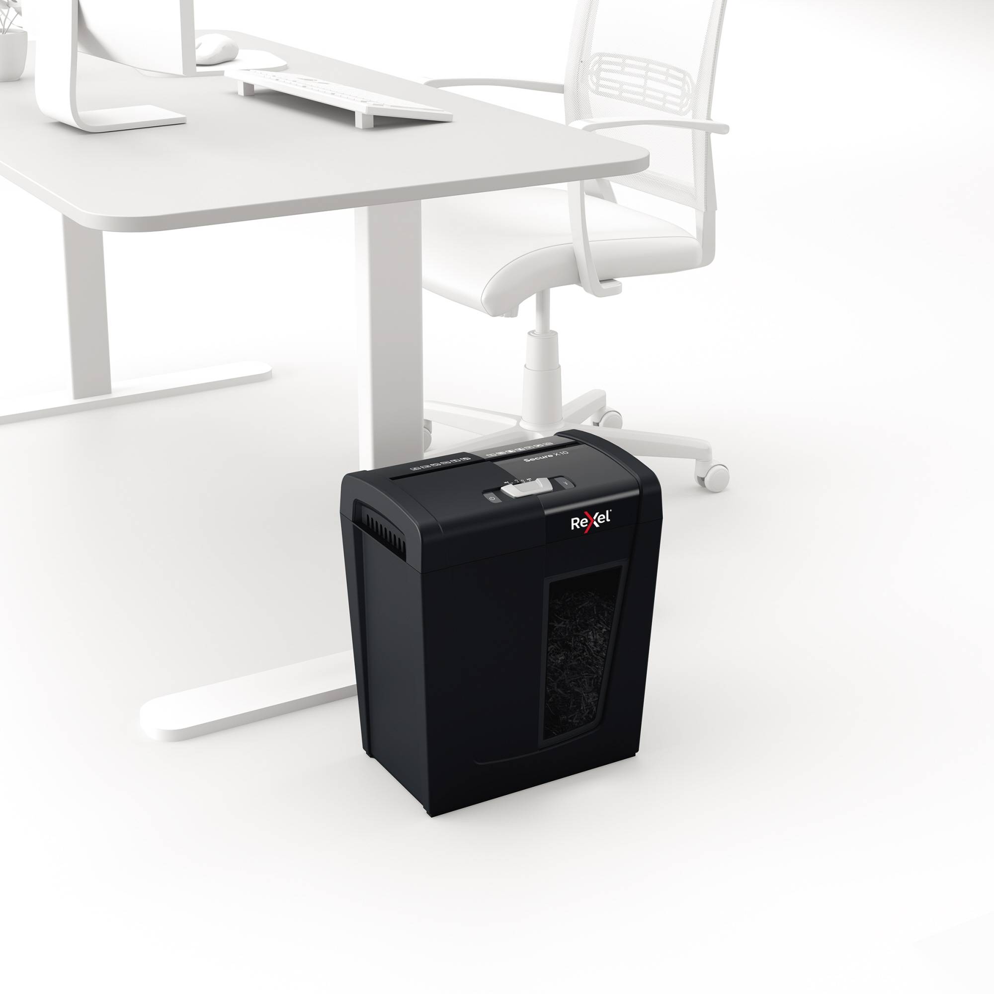 Rexel secure x10 distruggidocumenti a frammento cestino 18 lt capacita` 10 fogli nero-2