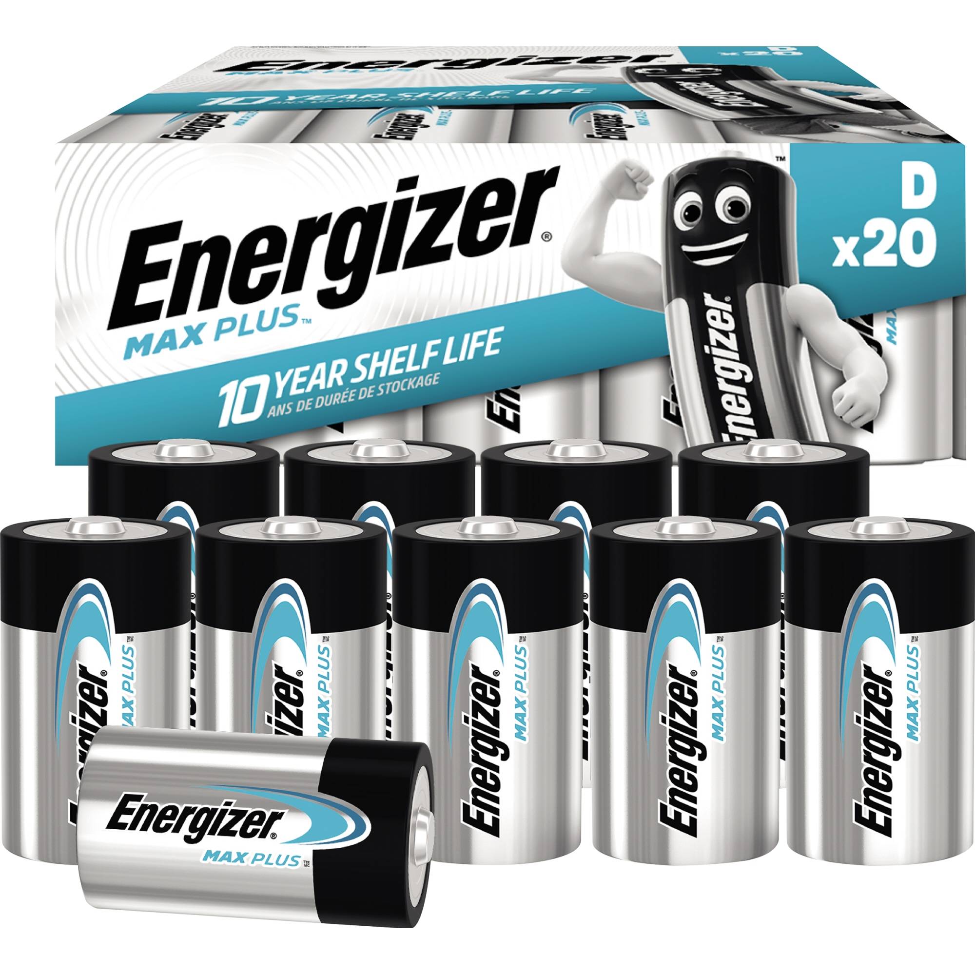 Energizer Batterie Max Plus E301323704 D/Mono/LR20 20 St./Pack.-0