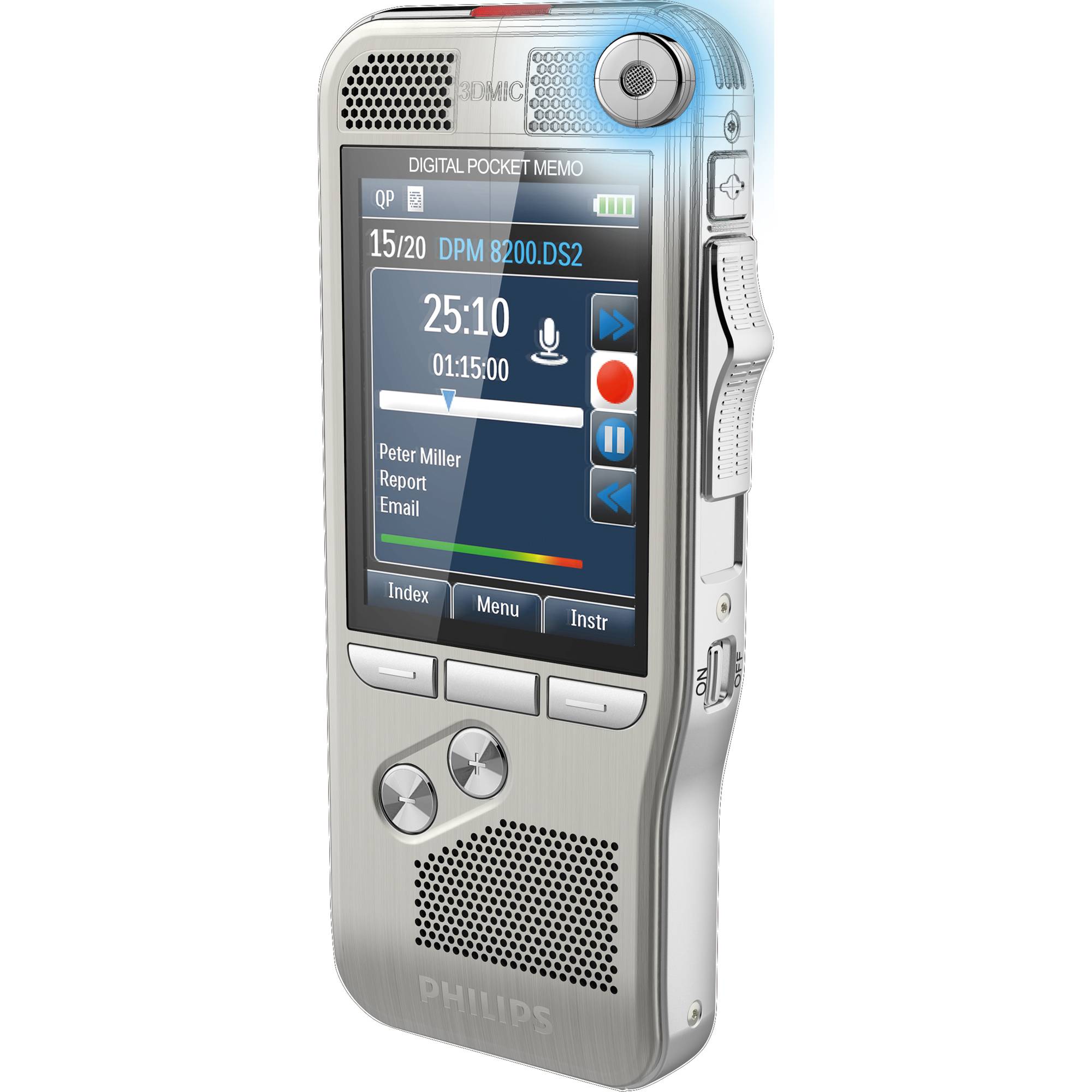 Philips DPM 8300 dittafono Memoria interna Argento-3