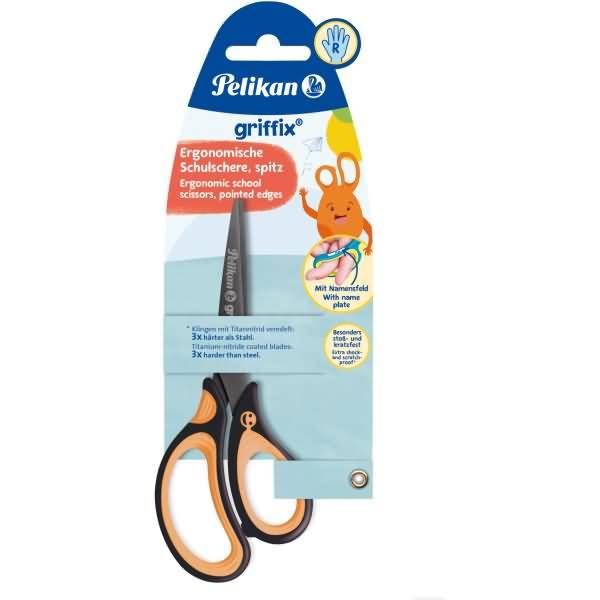 Forbici Pelikan Forbici Pelikan RH bu 1 pezzo 14 cm nero-arancione