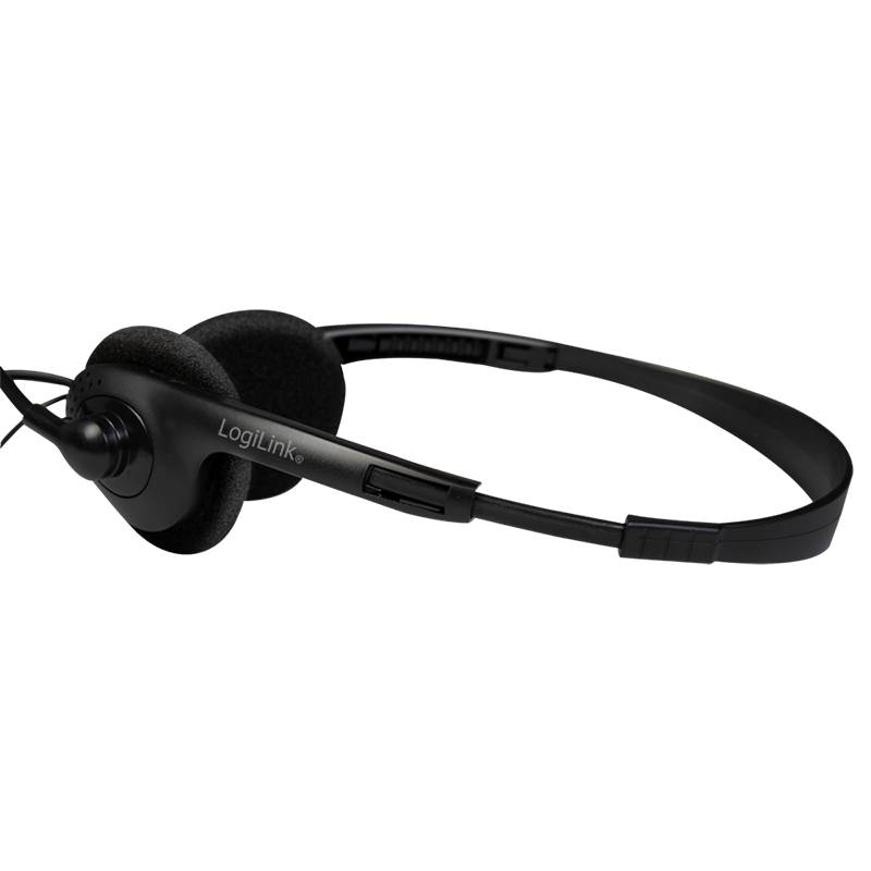 LogiLink Stereo-Headset - 1x 3,5-mm-Klinkenstecker - Bügelmikrofon - Eco-Box (HS0055)-4