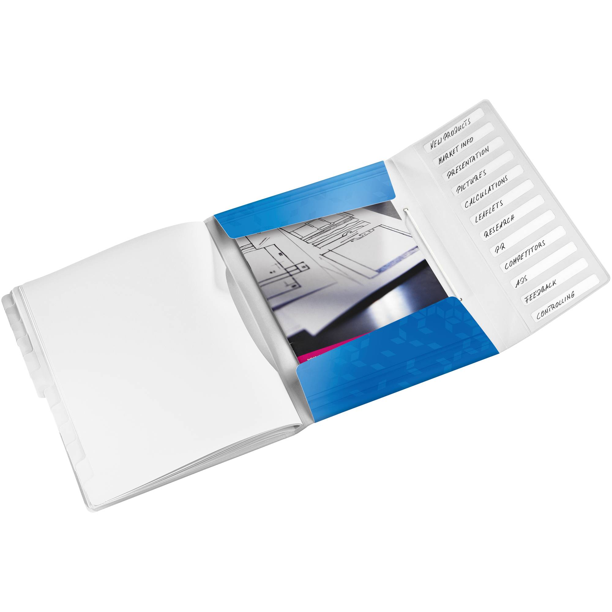 Leitz WOW Polipropilene (PP) Blu, Metallico-1