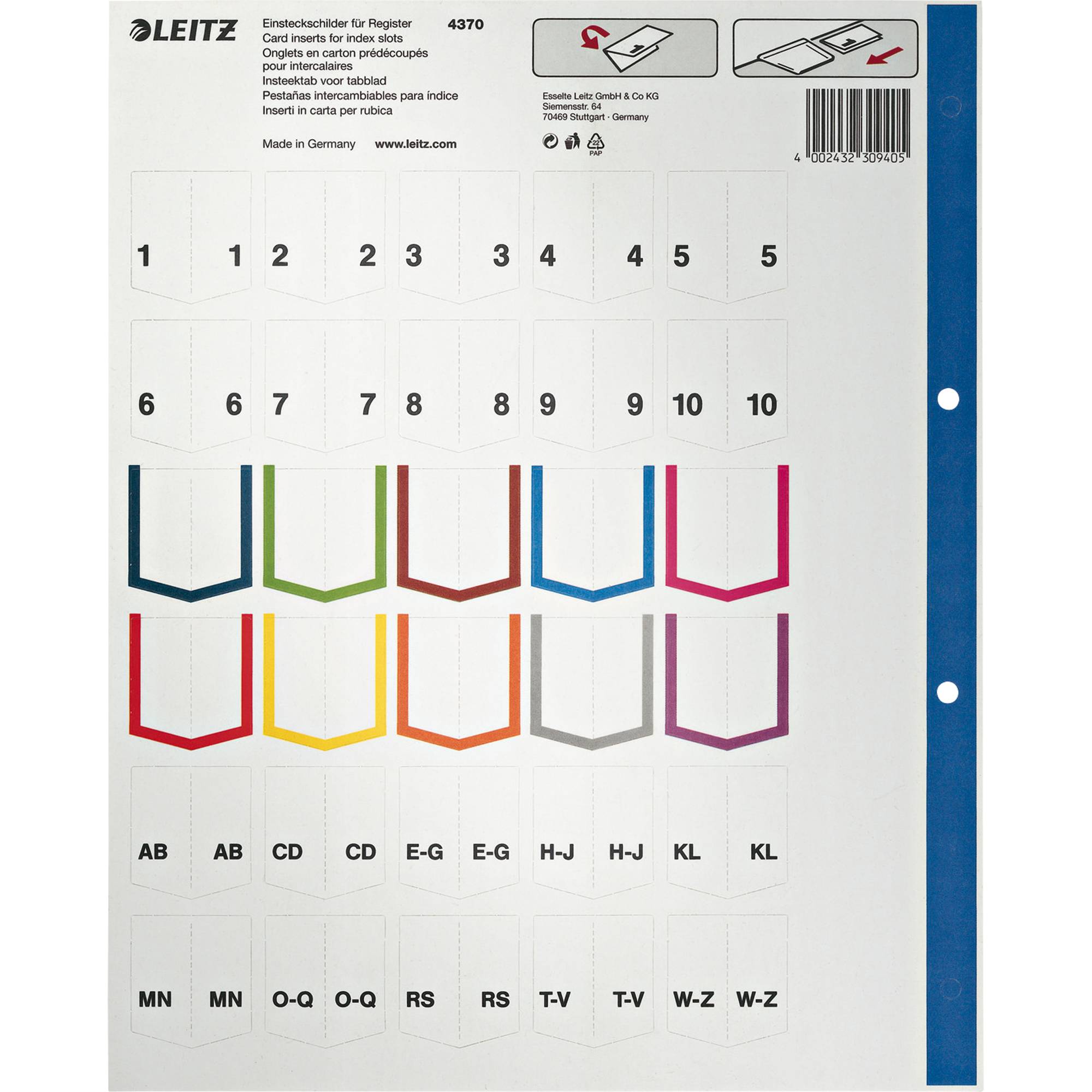 Registro LEITZ Registro Leitz grezzo, 20 pz. Grigio-1