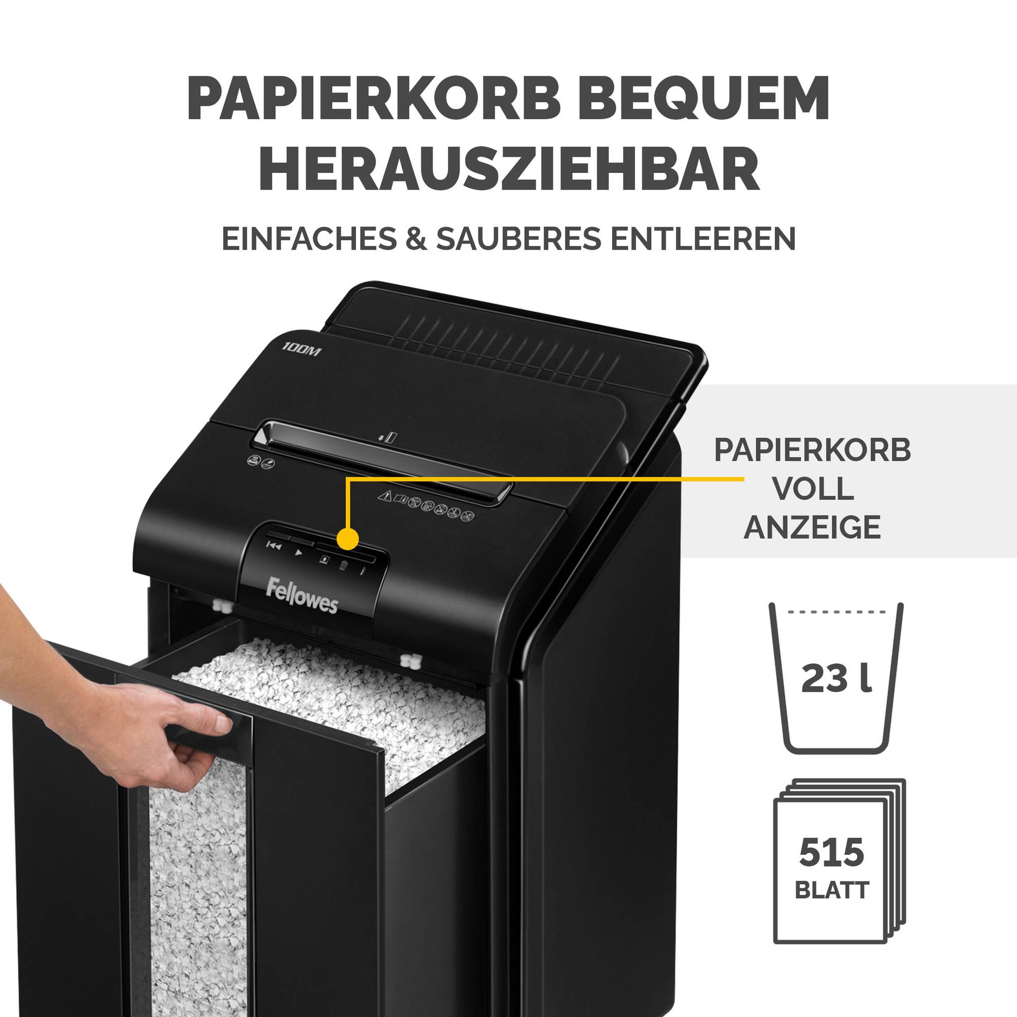 Fellowes automax 100m distruggidocumenti taglio particelle 22cm-2
