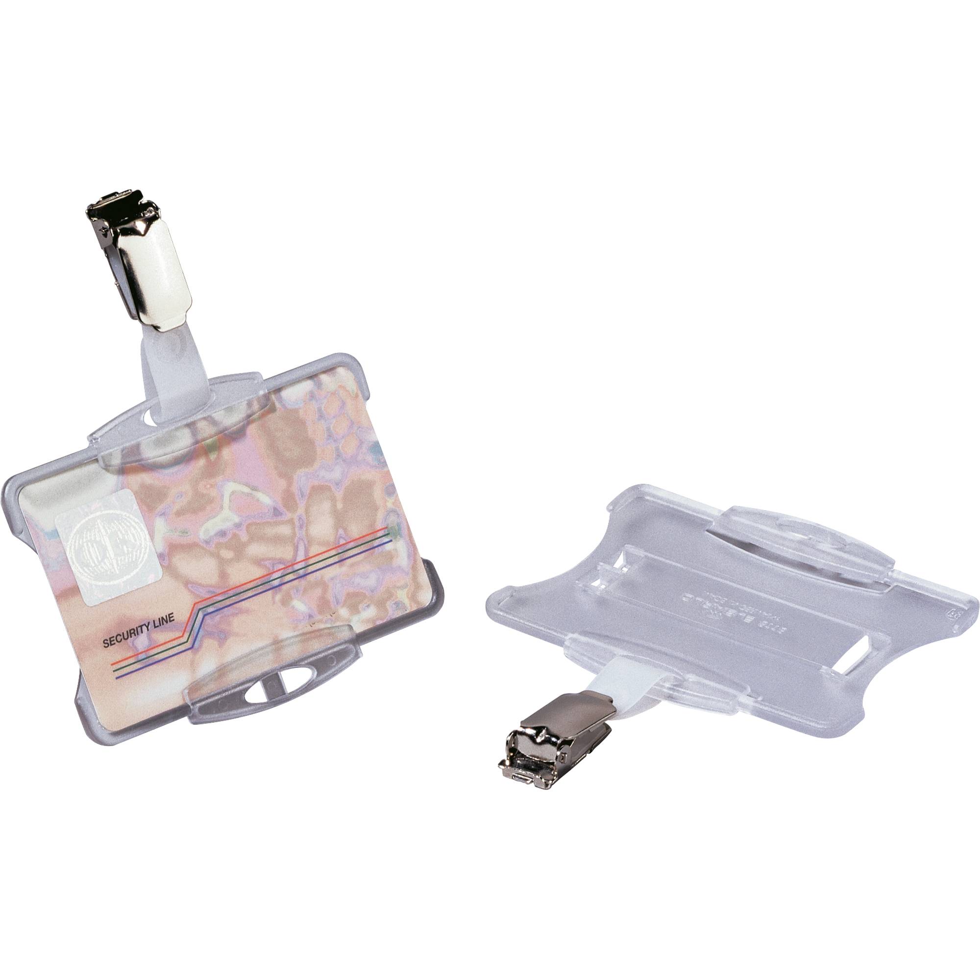 DURABLE Ausweishalter mit Clip für 1 Karte 1 Pg. à 25 Stück 811819-2