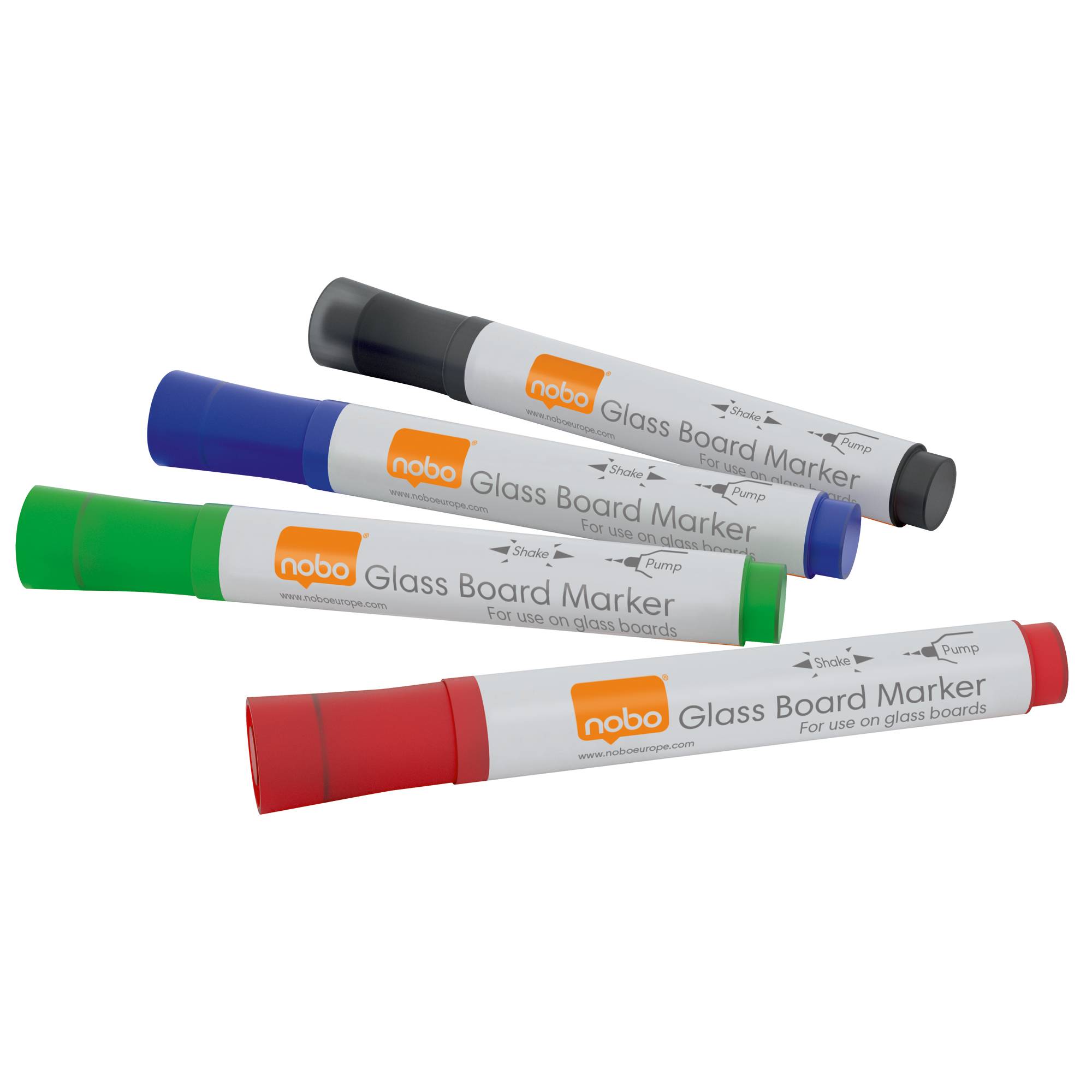 Nobo 1905324 marcatore per bicchiere (Nobo 1905324 Glass Whiteboard Marker pens pack of 4)-0