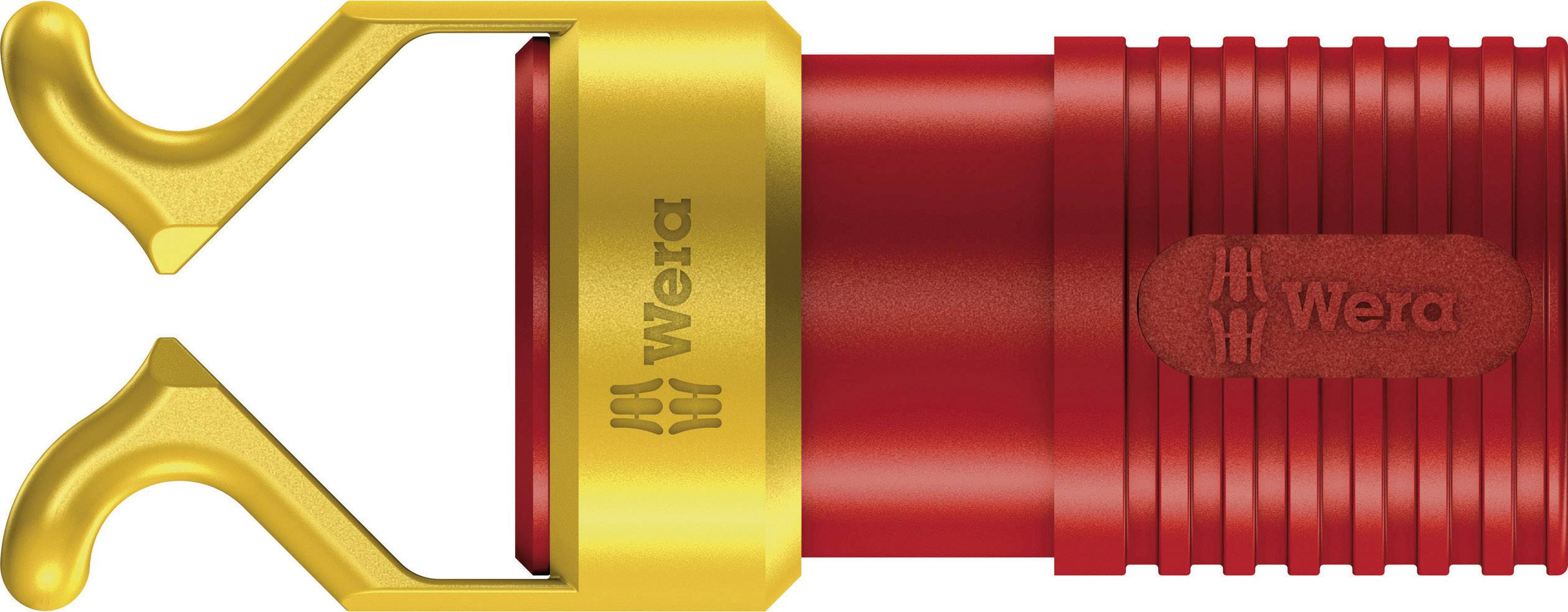 Inserto per cacciavite Wera in rosso e oro, isolato per uso elettrico.