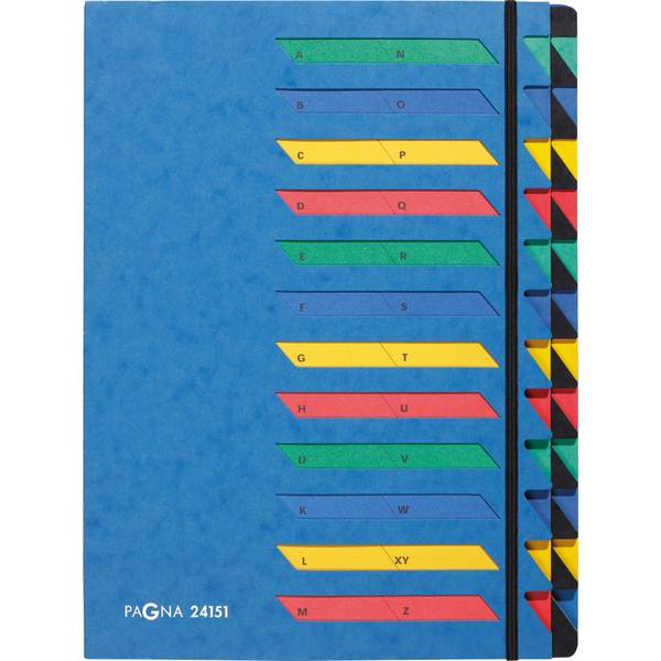 Cartella organizer PAGNA, 24 pezzi. blu DIN A4 24 volte blu