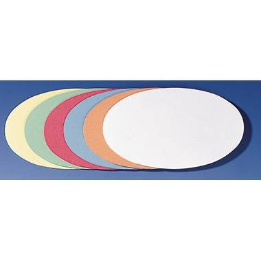 FRANKEN Moderationskarte, Oval, 190 x 110 mm, sortiert in den Farben: weiß, hellblau, rot, gelb, orange und grün (UMZ 11-2