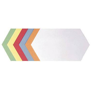 FRANKEN Moderationskarte, Königswabe, 297 x 165 mm, sortiert in den Farben: weiß, hellblau, rot, gelb, orange und grün (-3