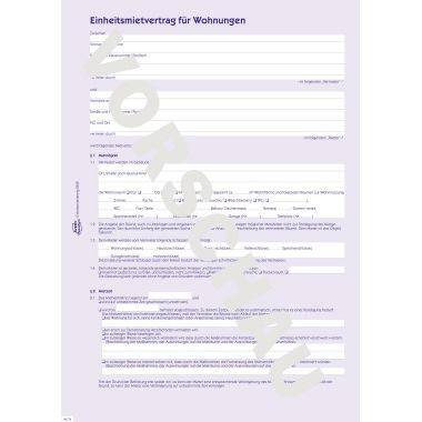 AVERY Zweckform Vordruck "Einheitsmietvertrag" 4-seitig, A4 - 5 Stück (2849)-0