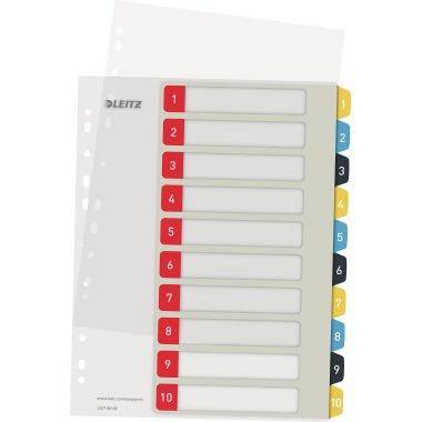 Leitz 12470000 intercalare Indice a linguetta numerico Polipropilene (PP)-0