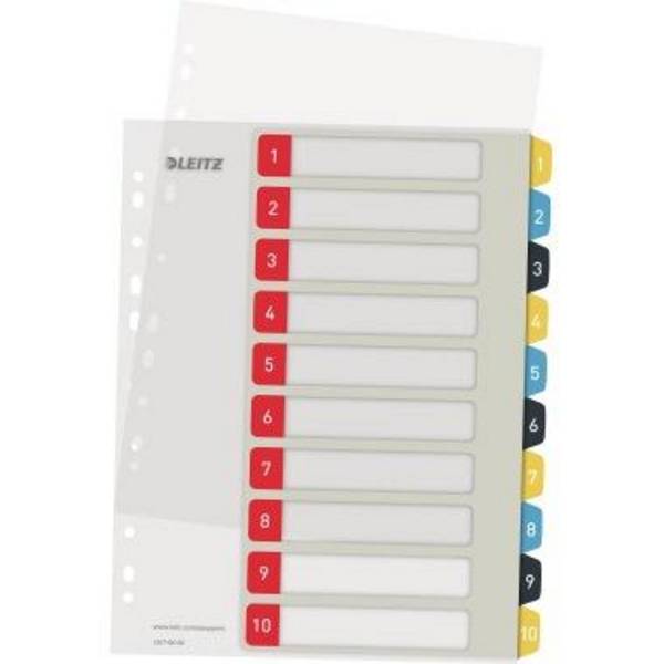 Leitz 12470000 intercalare Indice a linguetta numerico Polipropilene (PP)