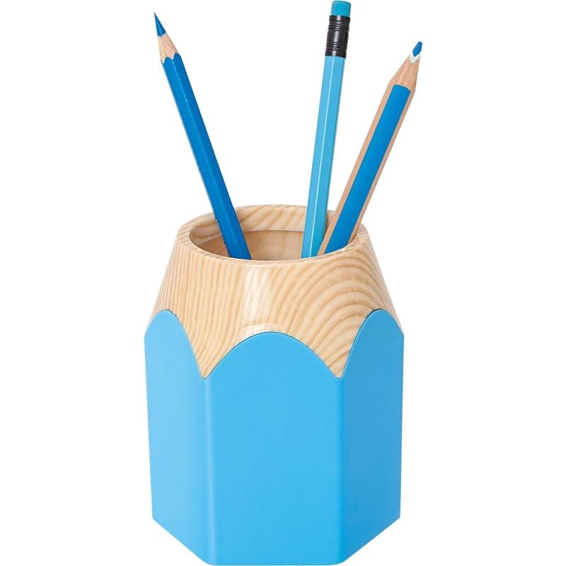 WEDO Stifteköcher "PENCIL", aus Kunststoff, hellblau in Form einer Buntstiftspitze, Lieferung im Karton, - 1 Stück (245