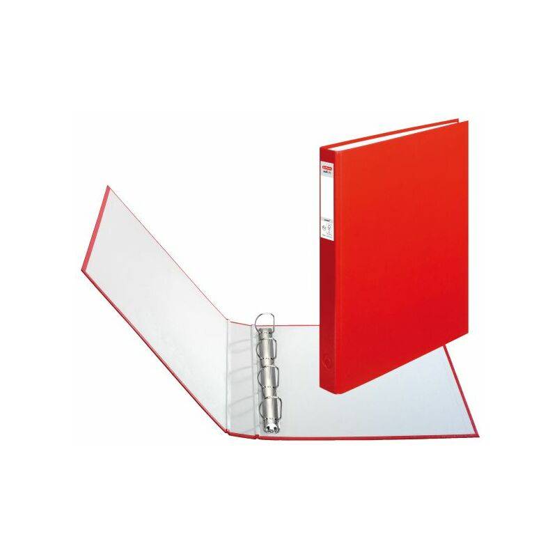 herlitz Ringbuch maX.file protect, A4, 4-Ring-Mechanik, rot Combimechanik, Rückenbreite: 40 mm, Füllhöhe: 25 mm (5304035-0