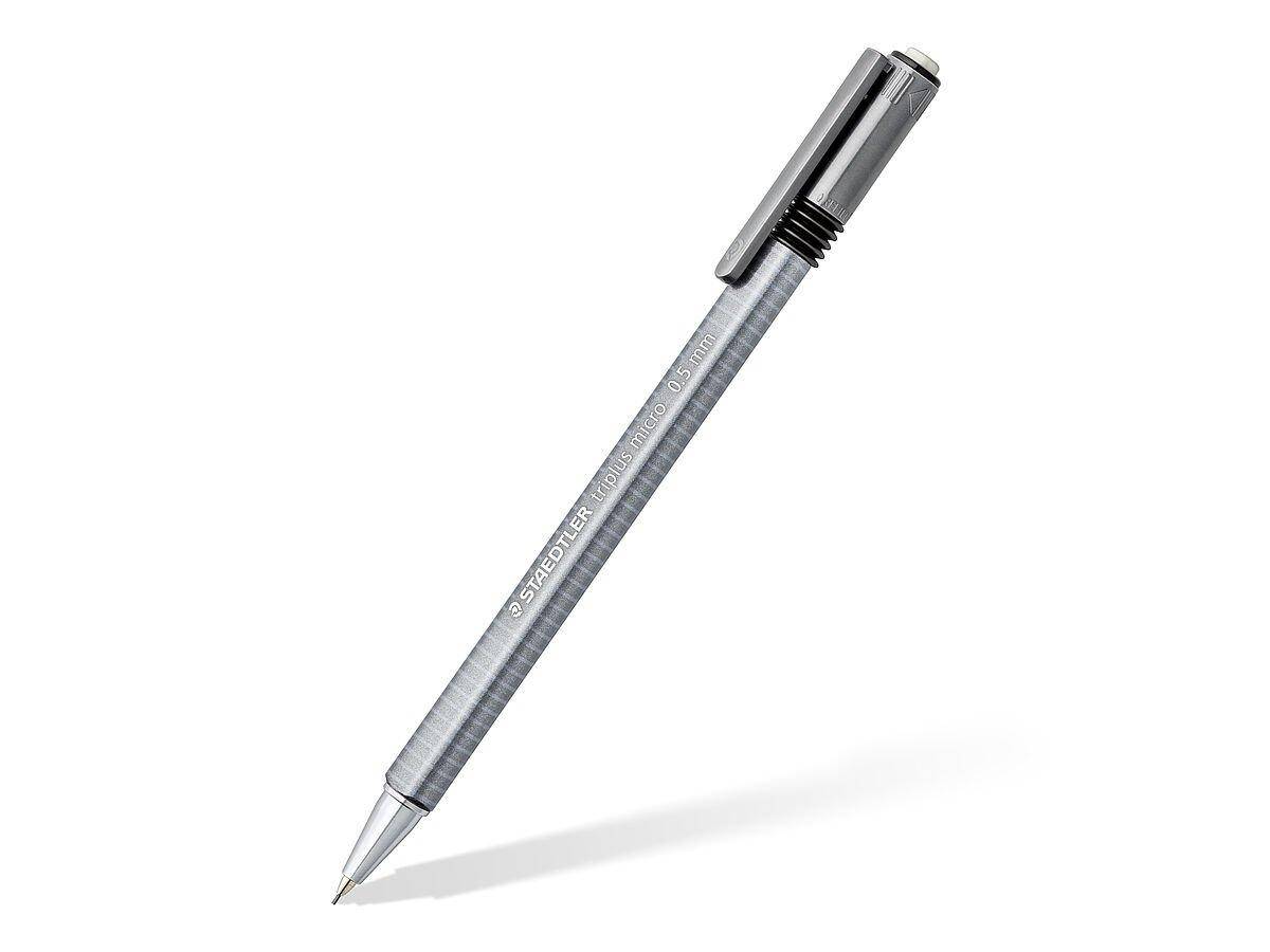 Portamine Staedtler Triplus Micro 774 - Lunghezza 0,5 mm - Punta retrattile - Design ergonomico - Colore grigio-5