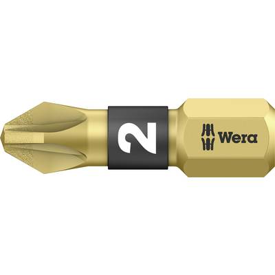 Un bit per cacciavite color oro con anello nero. Sull'anello sono raffigurati il simbolo 'Z' e la scritta 'Wera'.