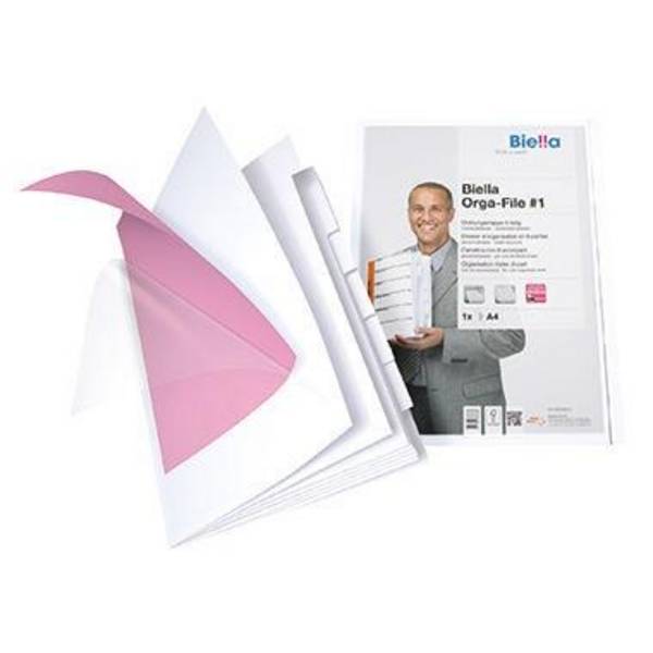 Cartella organizer Biella Cartella organizer Orga-File DIN A4 6 pieghe bianco