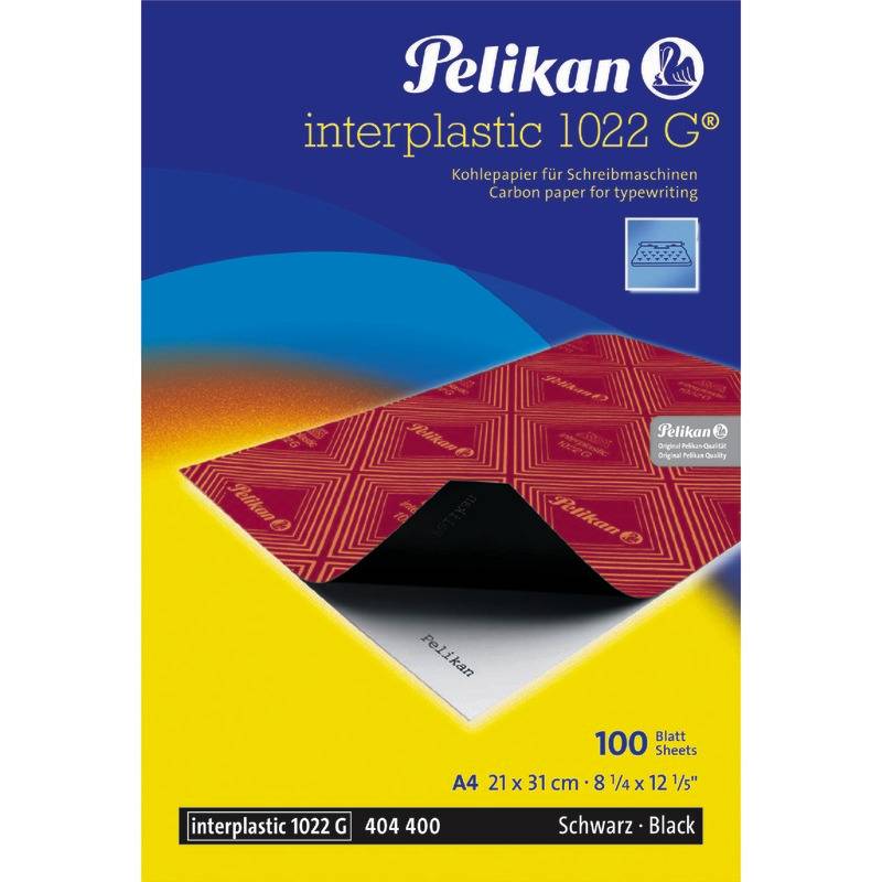 Pelikan Confezione da 100 Carta Interplastica Carbonio 1022G - 100 Fogli - Alta QualitÃƒÂ  - Facile da Usare - Ideale pe-0