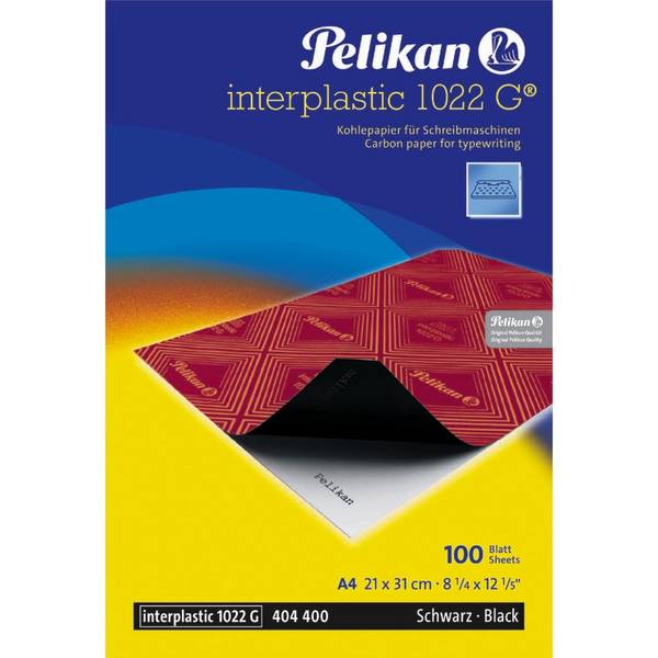 Pelikan Confezione da 100 Carta Interplastica Carbonio 1022G - 100 Fogli - Alta QualitÃƒÂ  - Facile da Usare - Ideale pe