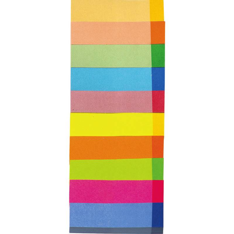 sigel Haftmarker Multicolor, 50 x 15 mm, 500 Blatt im Pocket, Maße Pocket: 50 x 150 mm, farbig sortiert in den (HN682)-0