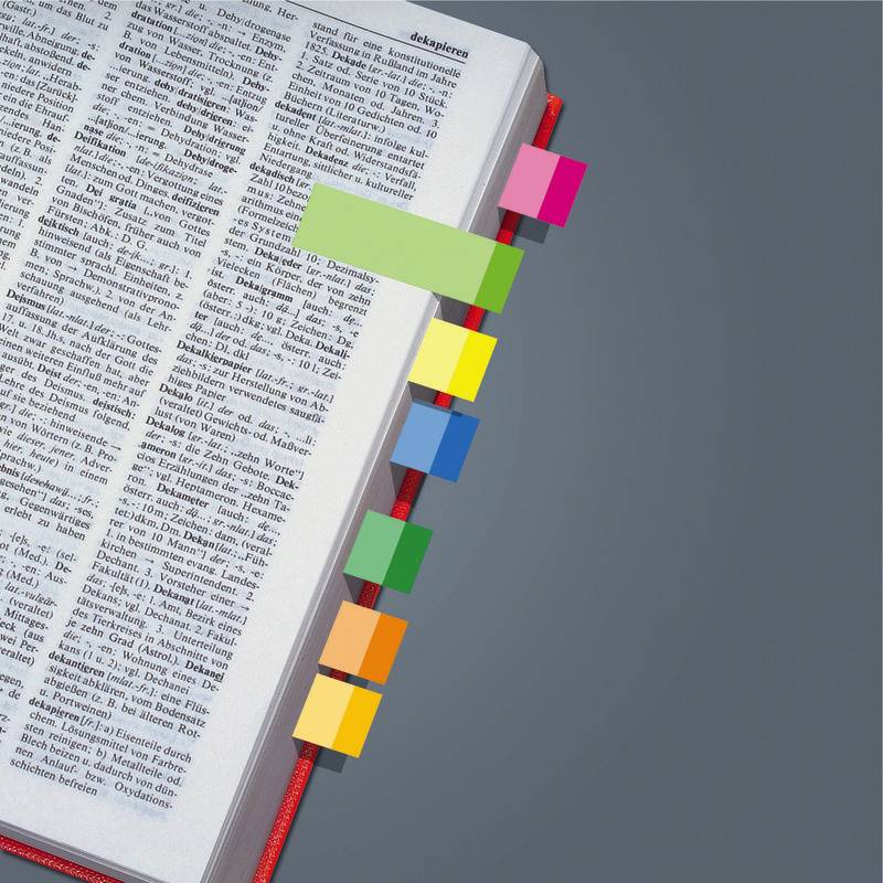 sigel Haftmarker Multicolor, 50 x 15 mm, 500 Blatt im Pocket, Maße Pocket: 50 x 150 mm, farbig sortiert in den (HN682)-1