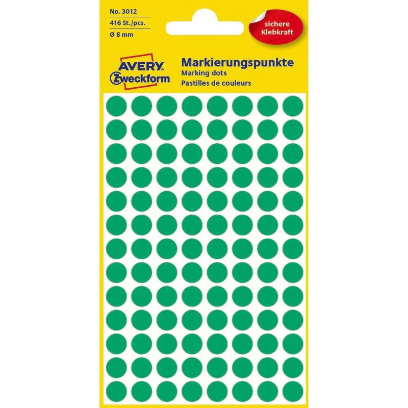 AVERY Zweckform Klebepunkte 3012 grün Ø 8,0 mm
