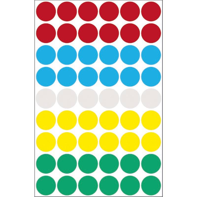 Punti adesivi AVERY Nutzform ÃƒËœ 12,0 mm rosso, bianco, verde, blu, giallo-1