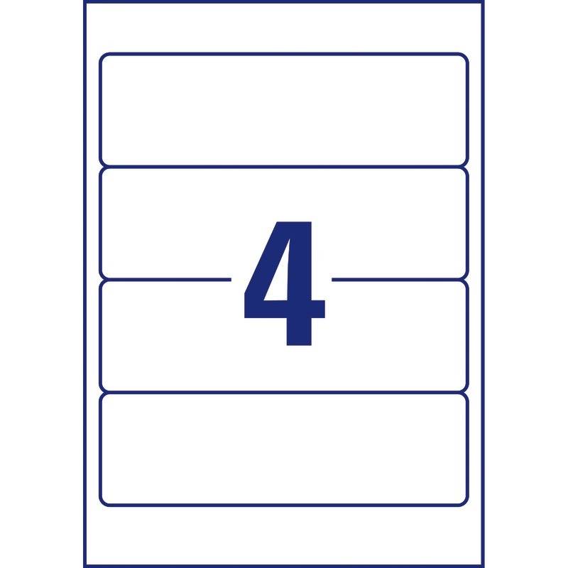 Avery LR4761 - Weiß - 61 x 192 mm 100 Etikett(en) (25 Bogen x 4) Aktenetiketten-2