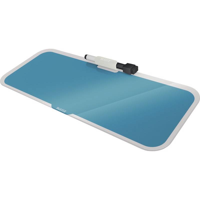Leitz 52690061 sottomano Vetro Blu (Leitz Cosy Glass Desk Notepad Calm Blue)-0