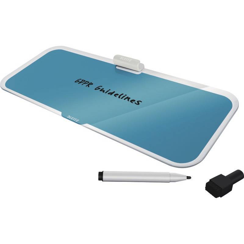 Leitz 52690061 sottomano Vetro Blu (Leitz Cosy Glass Desk Notepad Calm Blue)-1