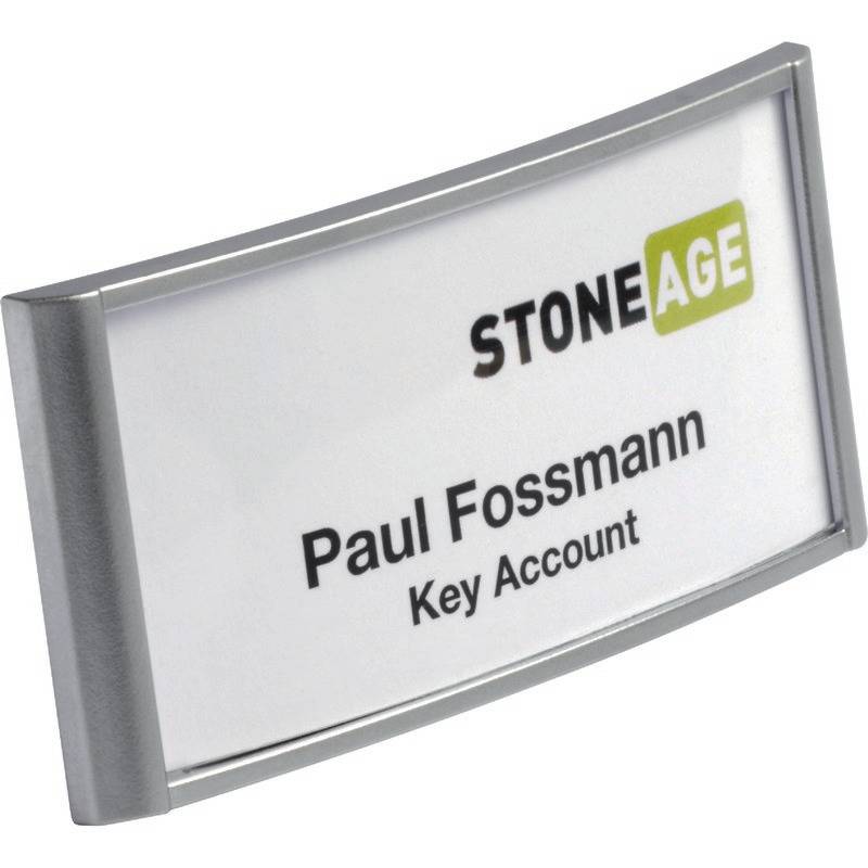Tag del nome durevole Tag Fag 3x65 cm magnete 6.5 cm x 3 cm in argento in plastica-0