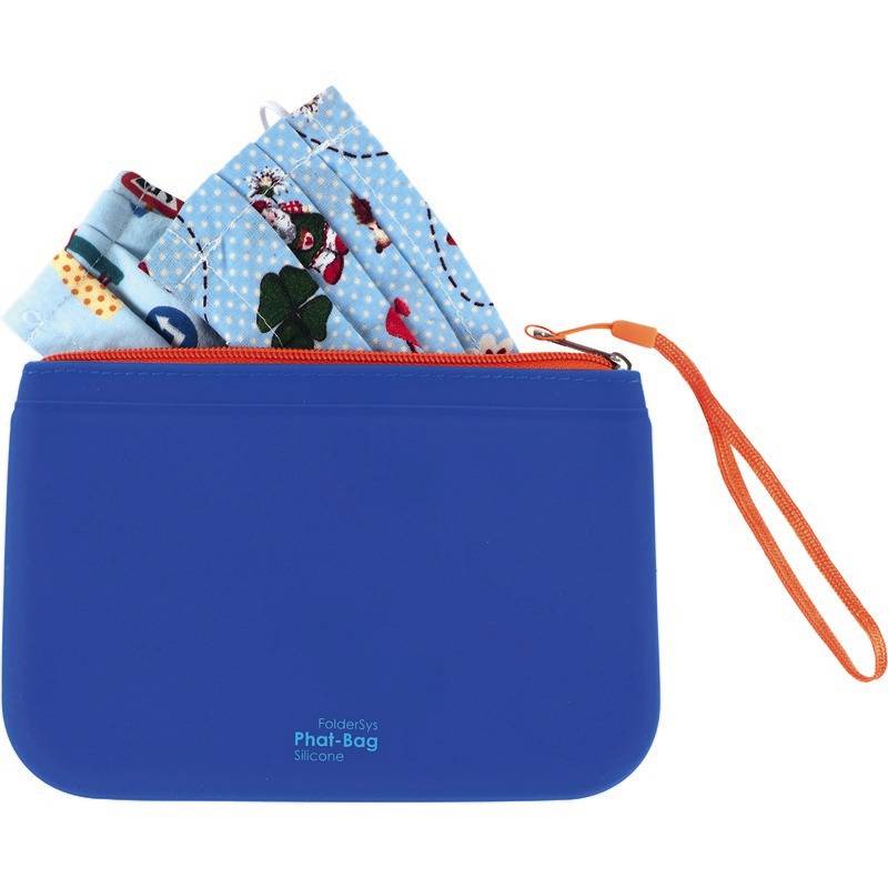 Borsa con cerniera FoldSys 16,5 cm x 12 cm blu-1