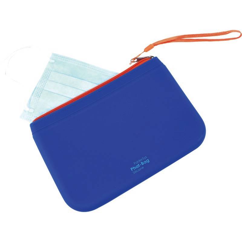 Borsa con cerniera FoldSys 16,5 cm x 12 cm blu-2