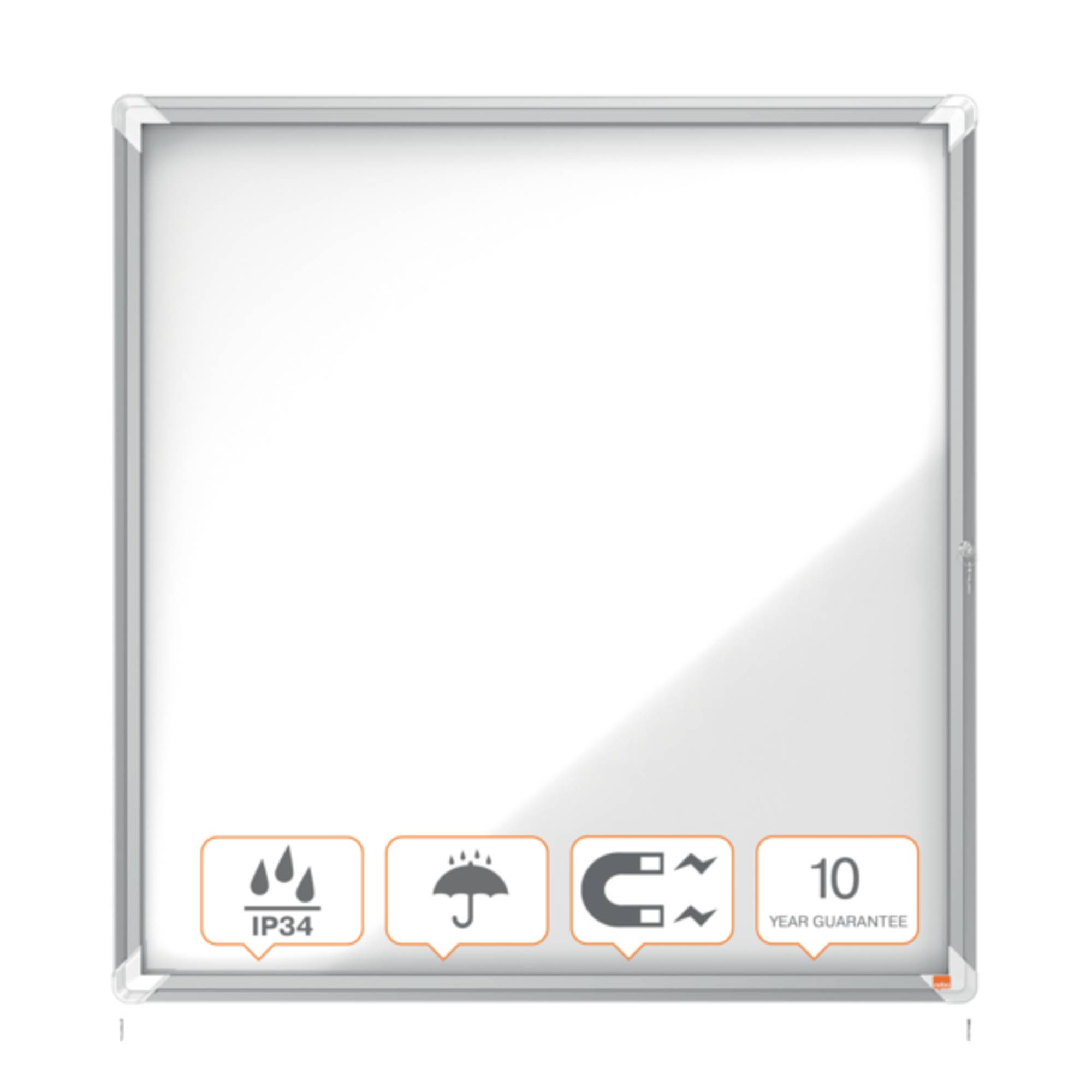 Nobo Bacheca per esterni-fondo magnetico 12xA4 (Nobo 1902581 Premium Plus External Glazed Case Magnetic 12 x A4)-0