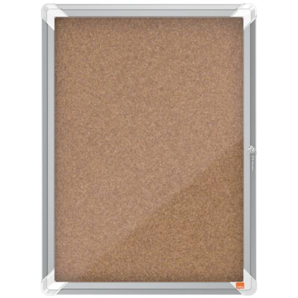 Nobo Bacheca per interni-fondo in sughero 4xA4 anta a battente (Nobo 1902561 Premium Plus Internal Glazed Case Cork 4 x