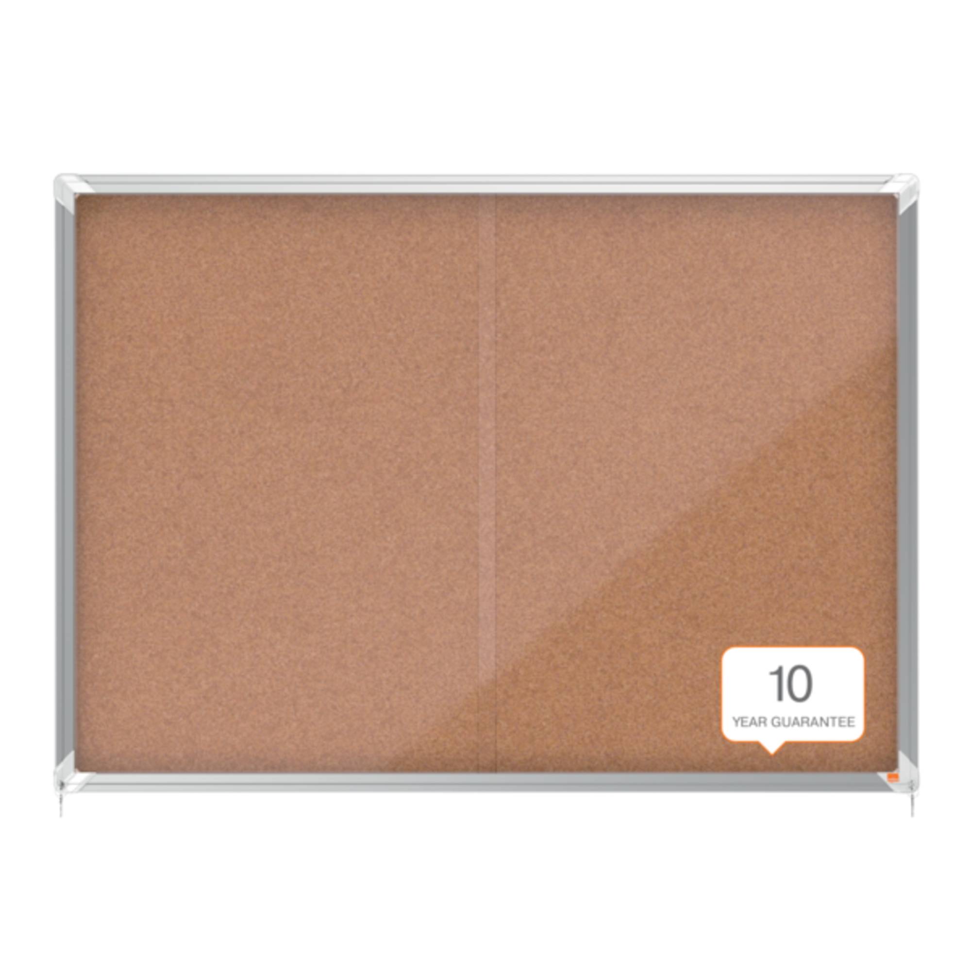 Nobo Bacheca per interni-fondo in sughero 18xA4 anta scorrevole (Nobo 1902575 Premium Plus Cork Lockable Notice Board 18-0