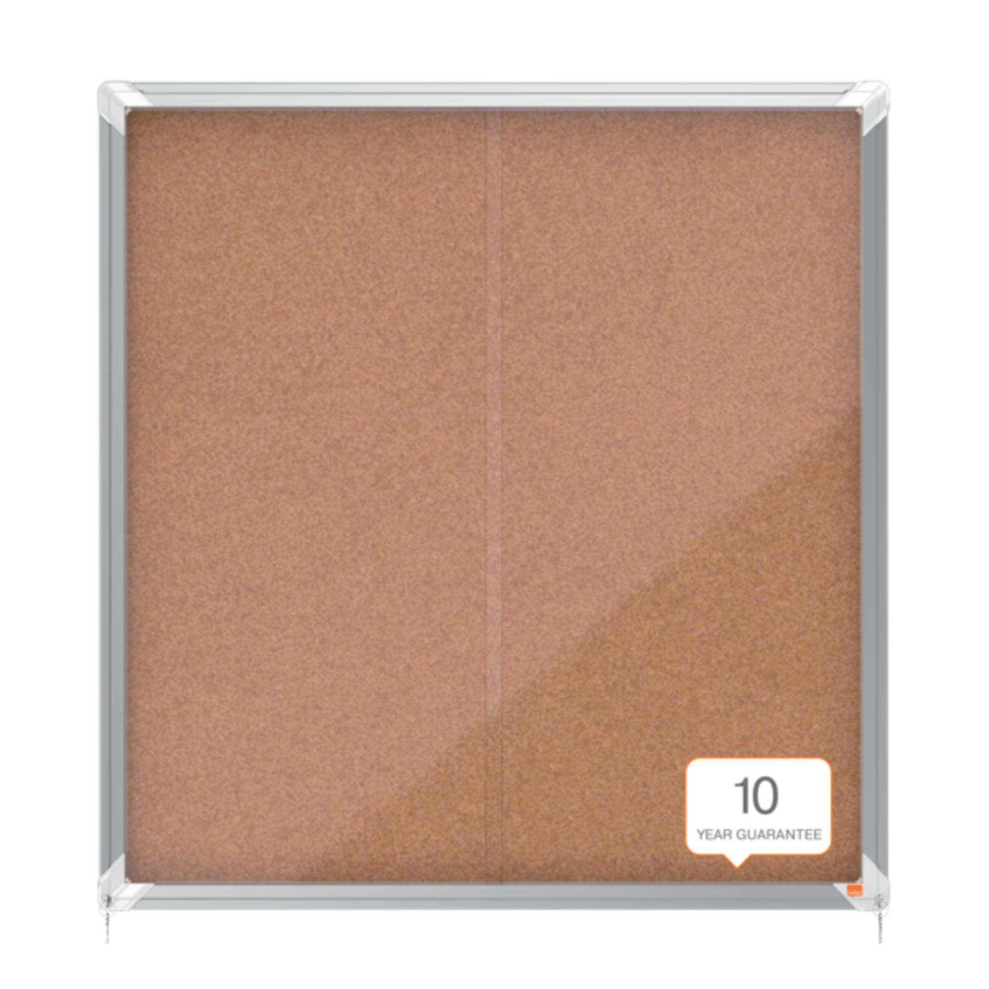 Nobo Bacheca per interni-fondo in sughero 12xA4 anta scorrevole (Nobo 1902574 Premium Plus Cork Lockable Notice Board 12-0