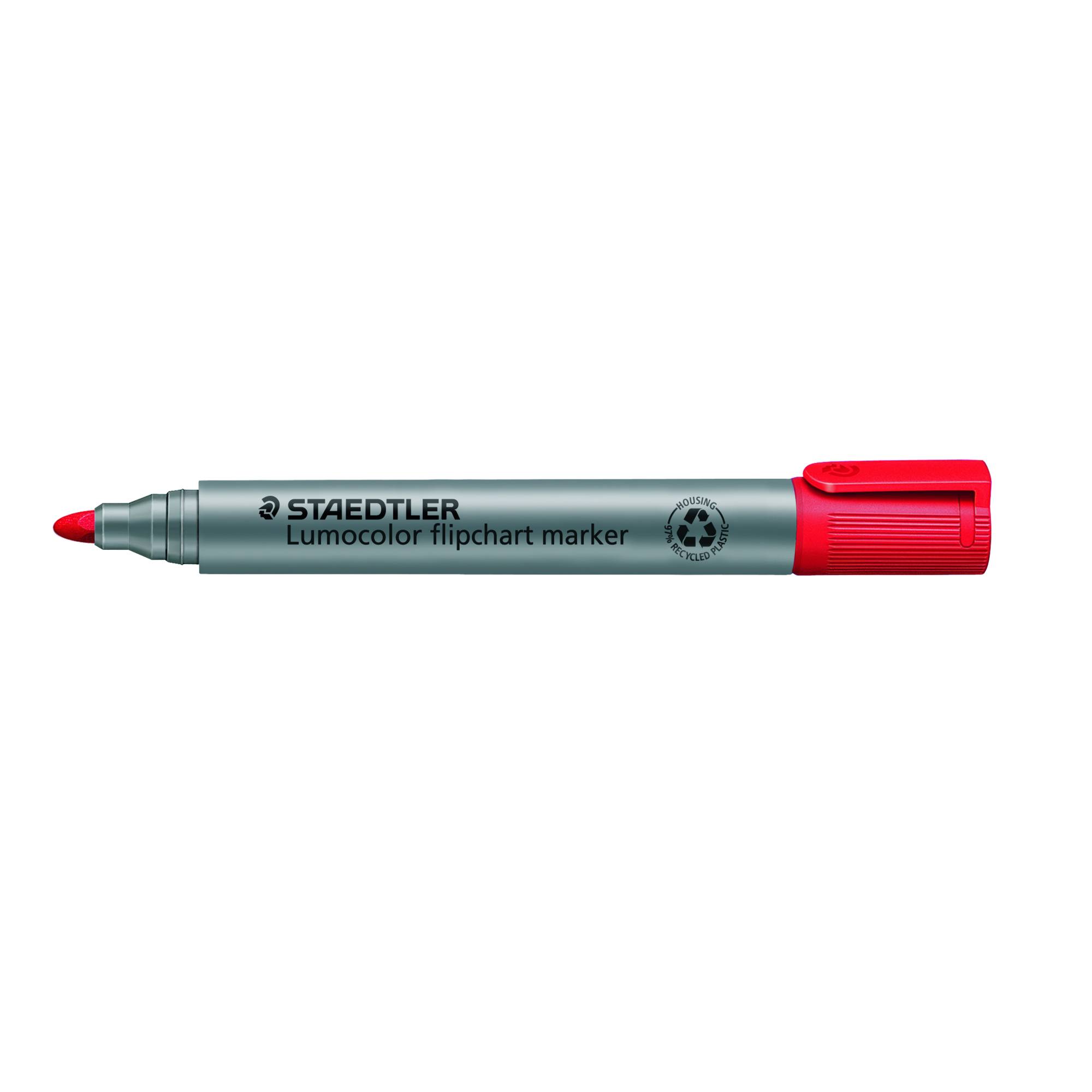Marcatore a Secco Lumocolor Flipchart 356 - Punta Tonda - 2 mm - 356-2 (Rosso)-0